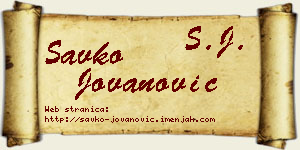 Savko Jovanović vizit kartica
